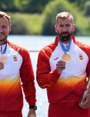 El K4 español, compuesto integramente por palistas de la UCAM, conquista el bronce en París