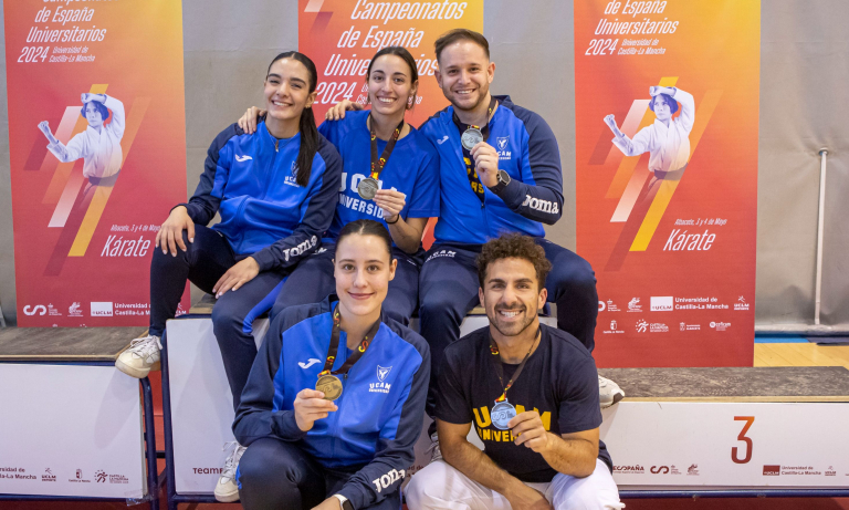 La UCAM conquista 5 medallas en el CEU 2024 de Kárate